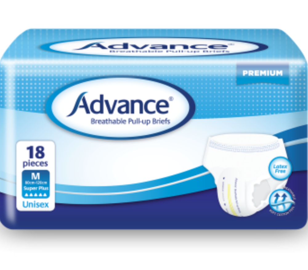 advance beathable pullups medium super plus