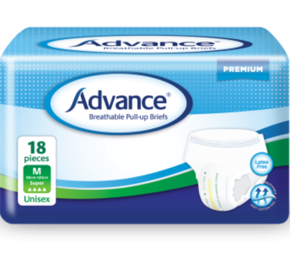 advance beathable pullups medium super