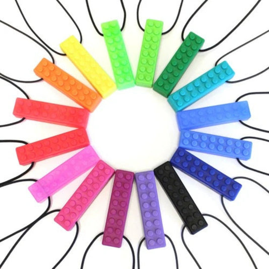 chewable brick necklace colour range