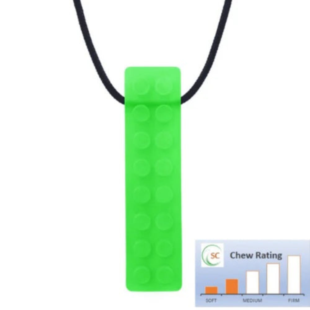 translucent green chewable necklace