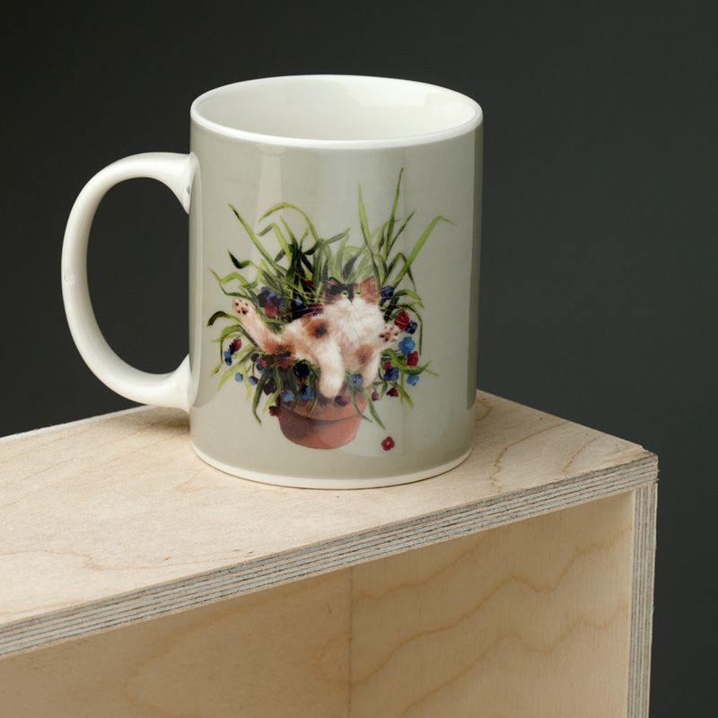 Mug - Cat In Plant Pot