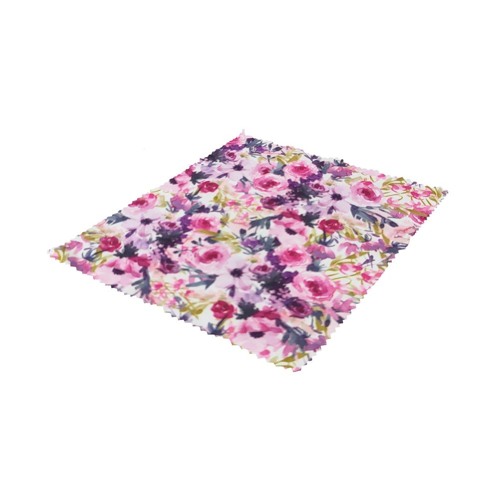 glasses case peonie rose micro fibre cloth