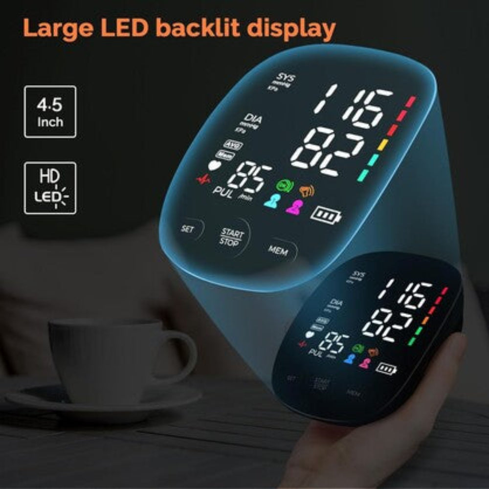 medicare blood pressure monitor backlit display