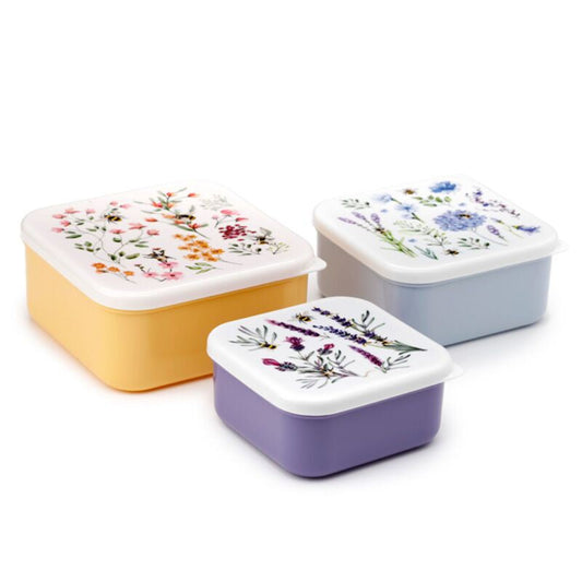 set of 3 nectar meadows lunch box set