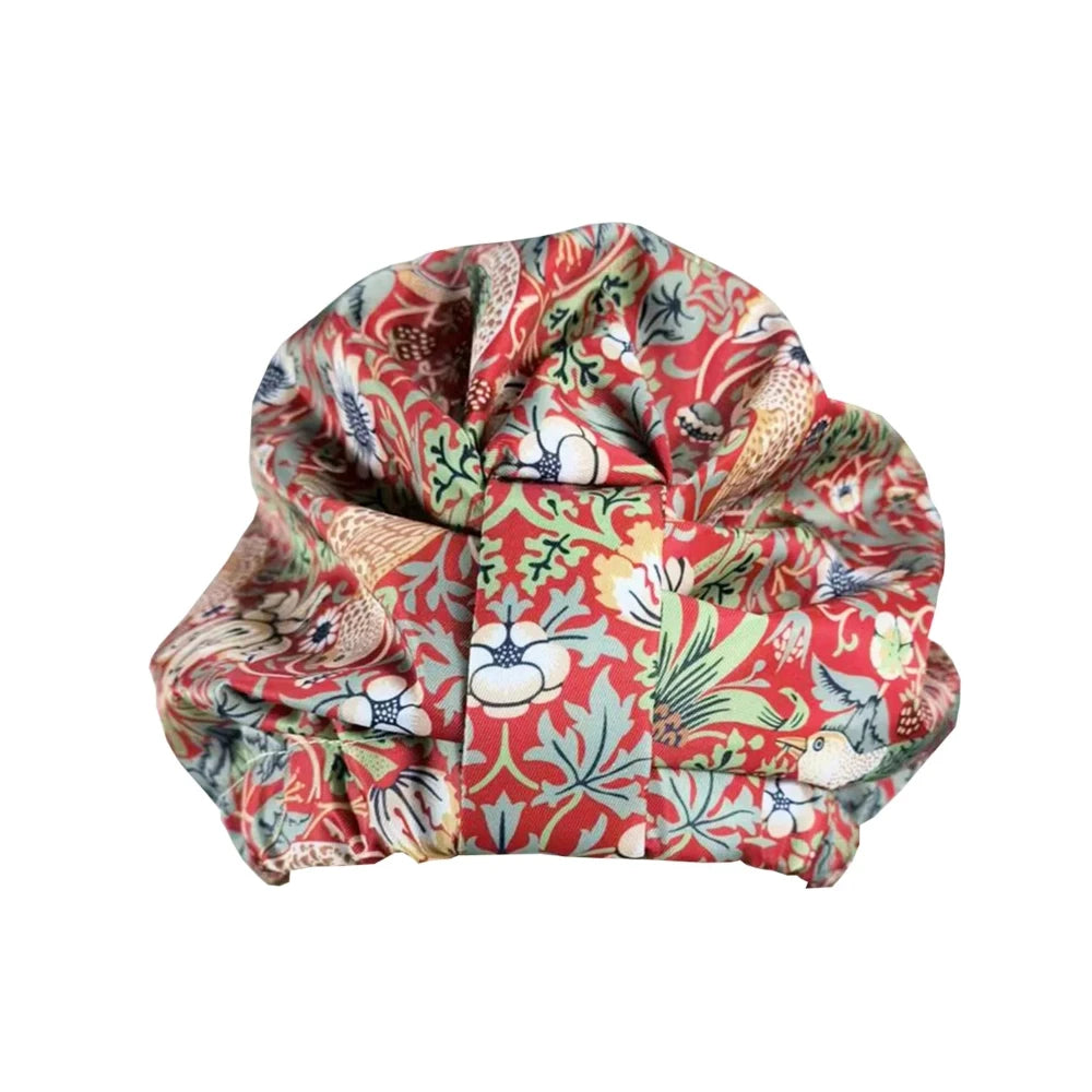 shower-cap-strawberry-thief-red