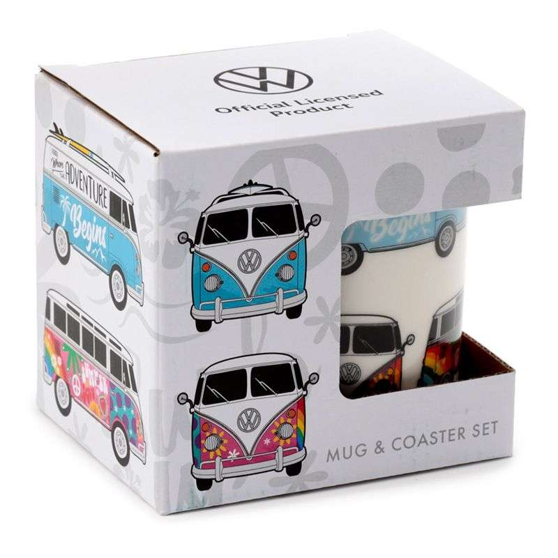 Volkswagen Camper Bus Mug & Coaster Set