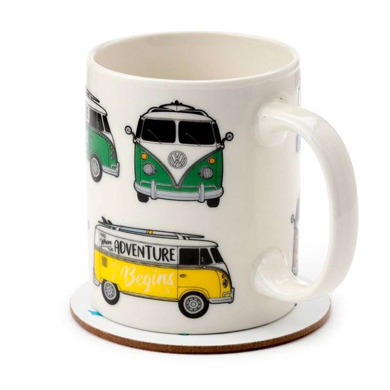 Volkswagen Camper Bus Mug & Coaster Set