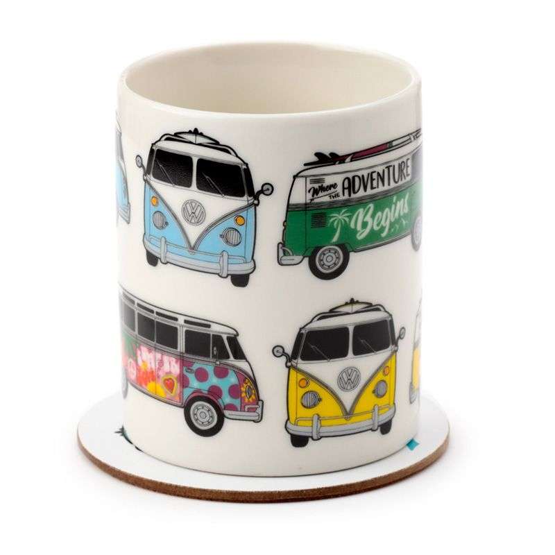 Volkswagen Camper Bus Mug & Coaster Set