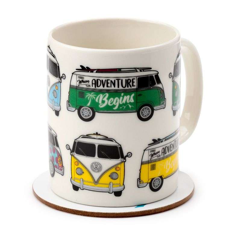 Volkswagen Camper Bus Mug & Coaster Set