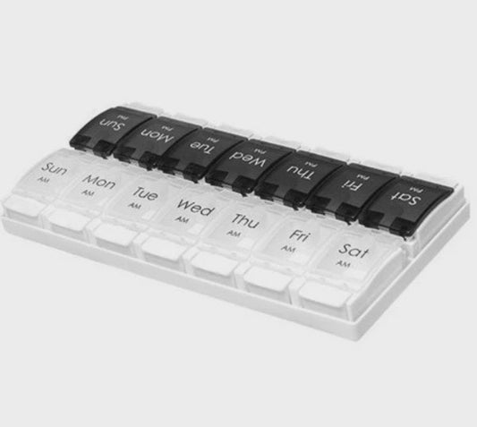7 day pill dispenser with am and pm