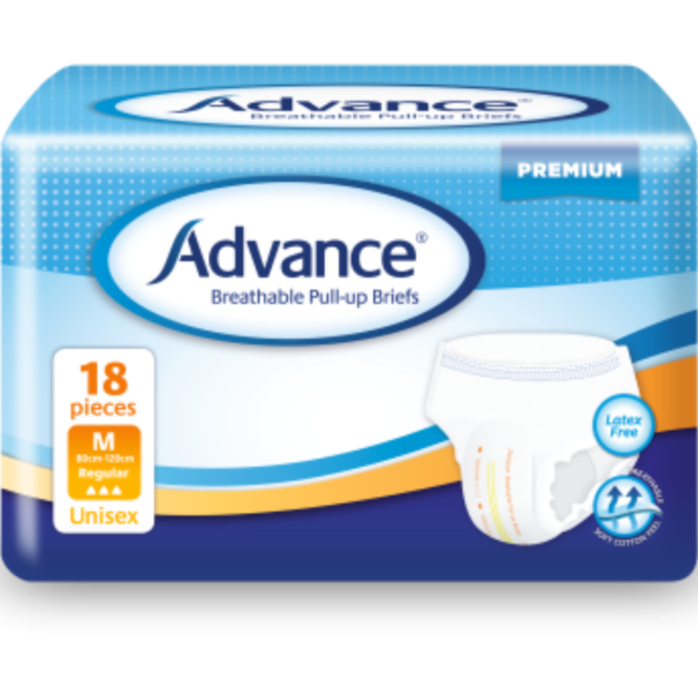 advance beathable pullups medium regular