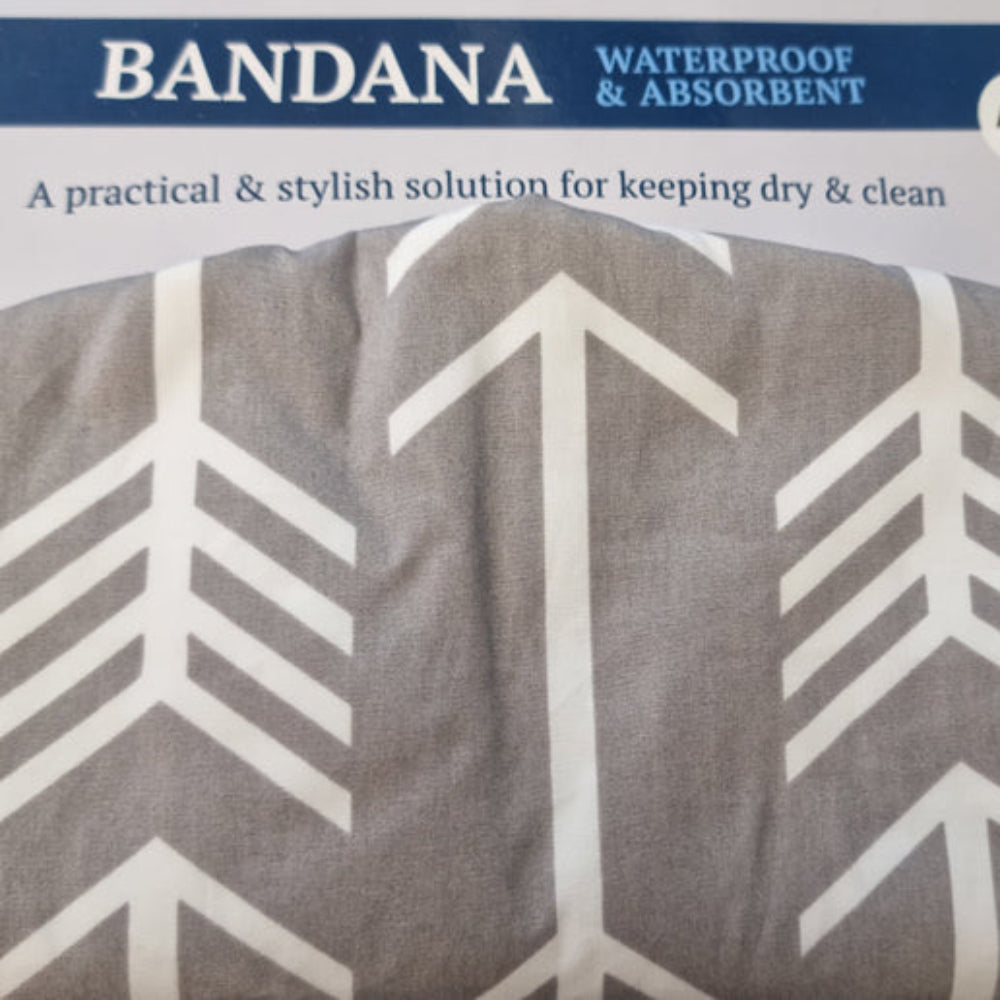 grey with white arrows bandana