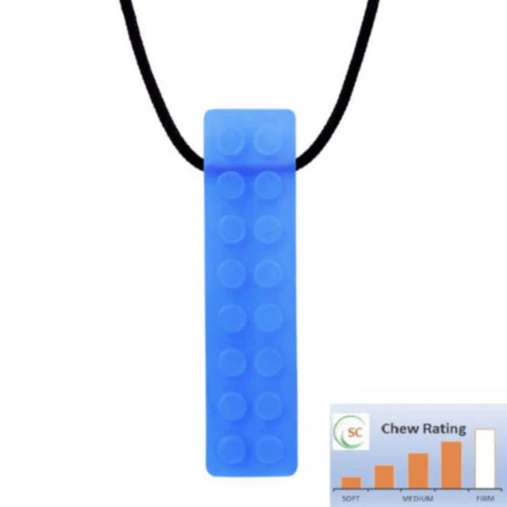 translucent blue chewable necklace