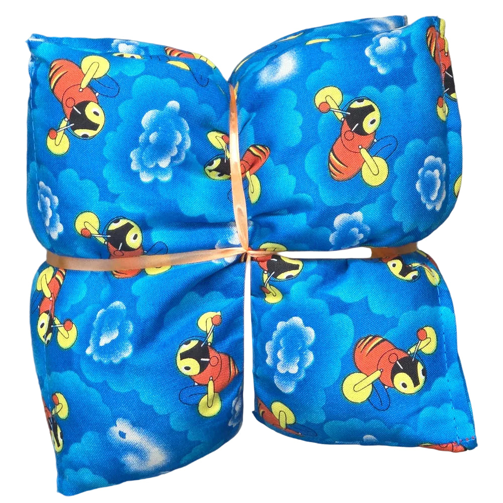buzzy bee patterned wheatbag