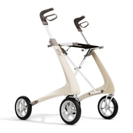 byacre ultralite carbon fiber walker in oyster white