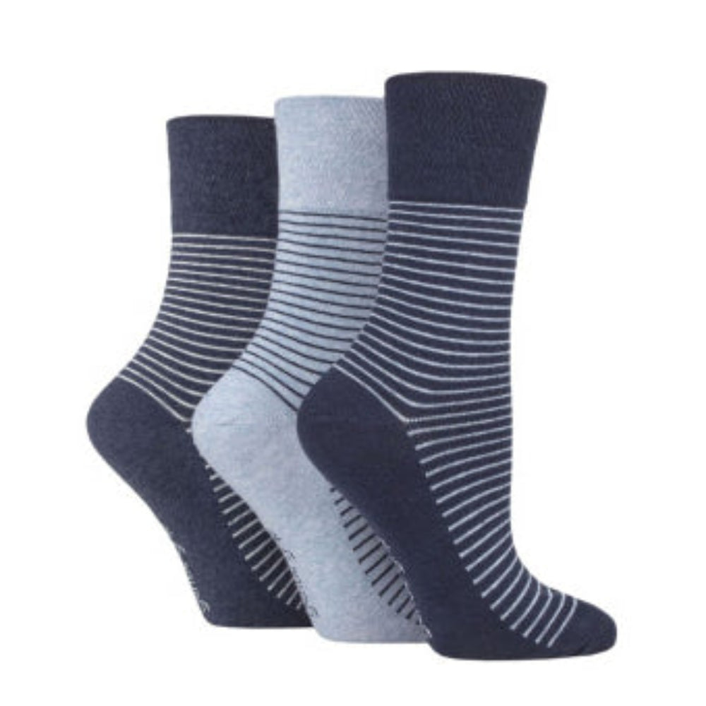 cotton socks navy denim stripes