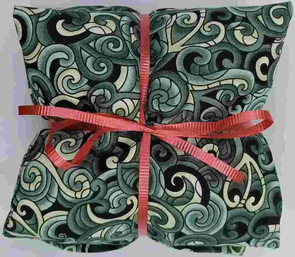 green moko patterned wheatbag