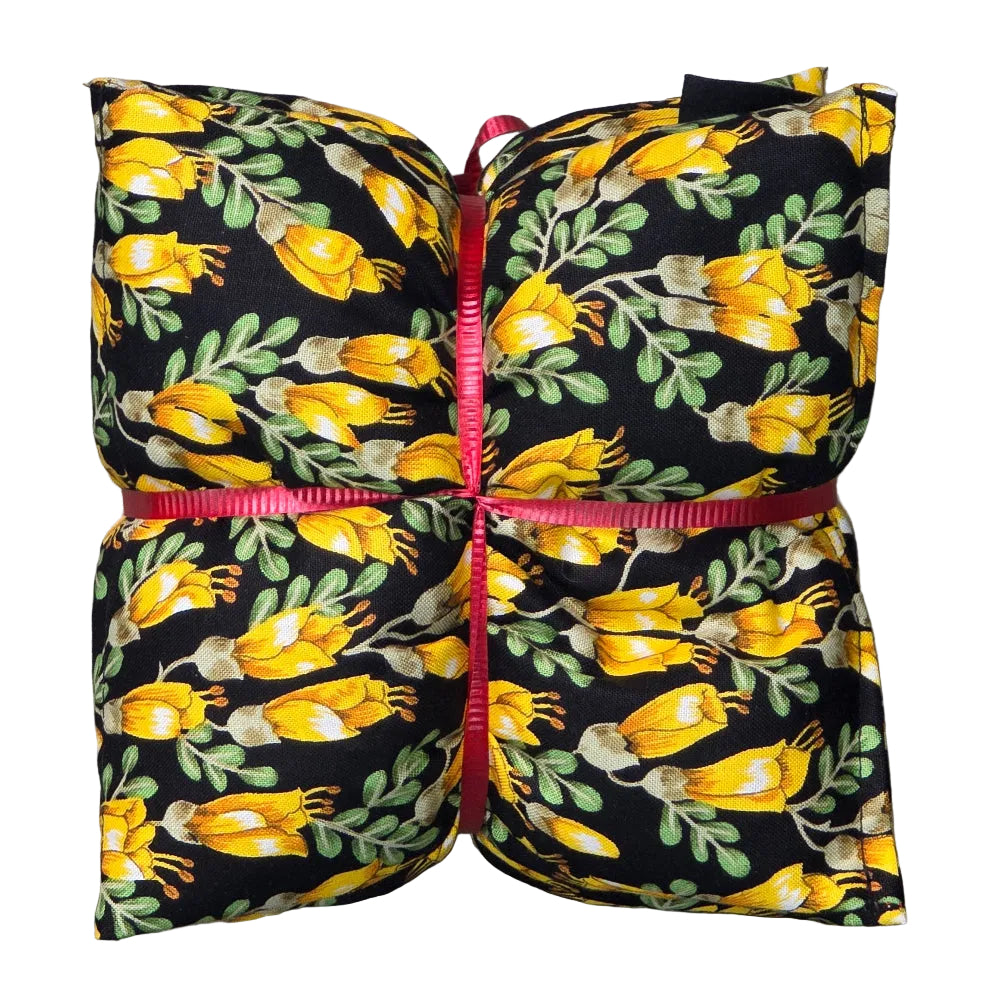 kowhai patterned wheatbag