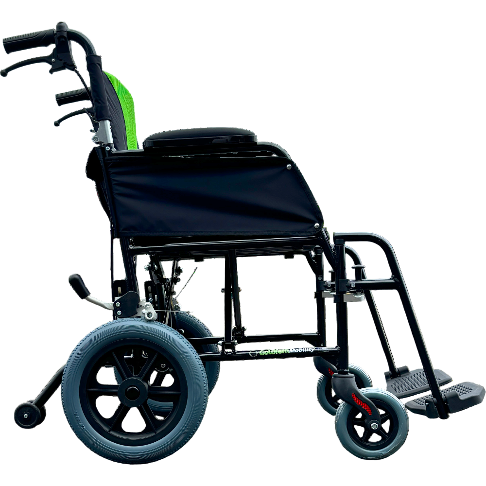 lightweight transit wheelchair side