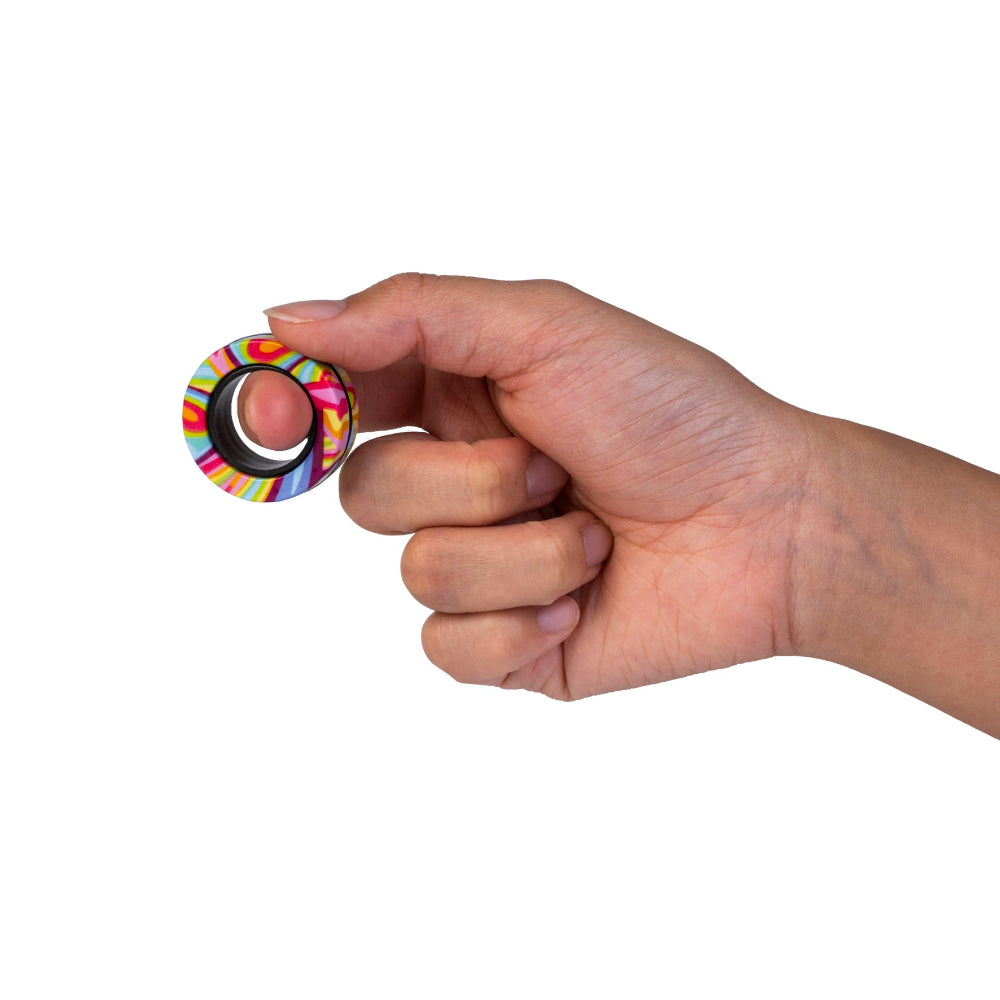 magnetic fidget ring on hand