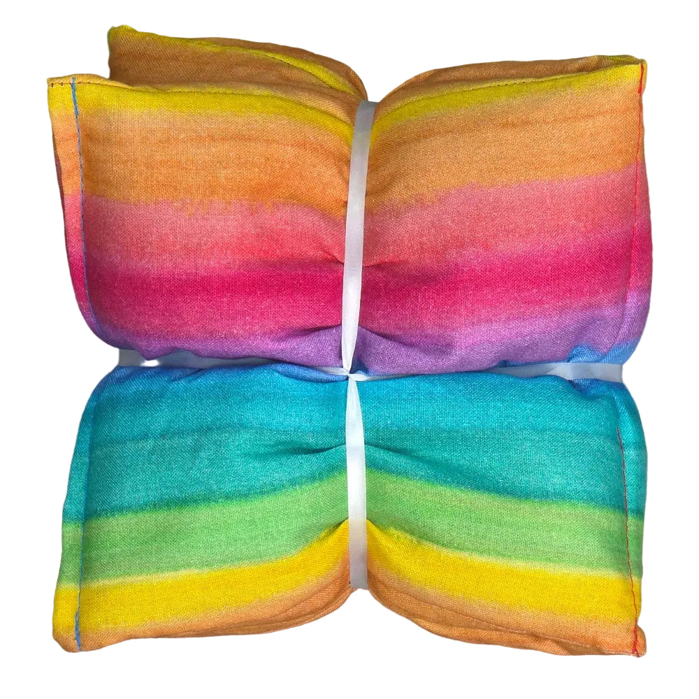 rainbow patterned wheatbag