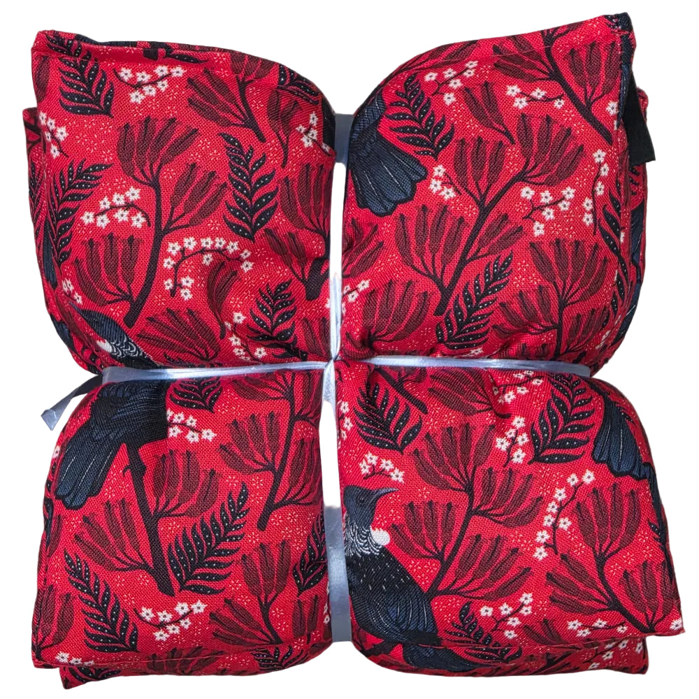 red tui patterned wheatbag