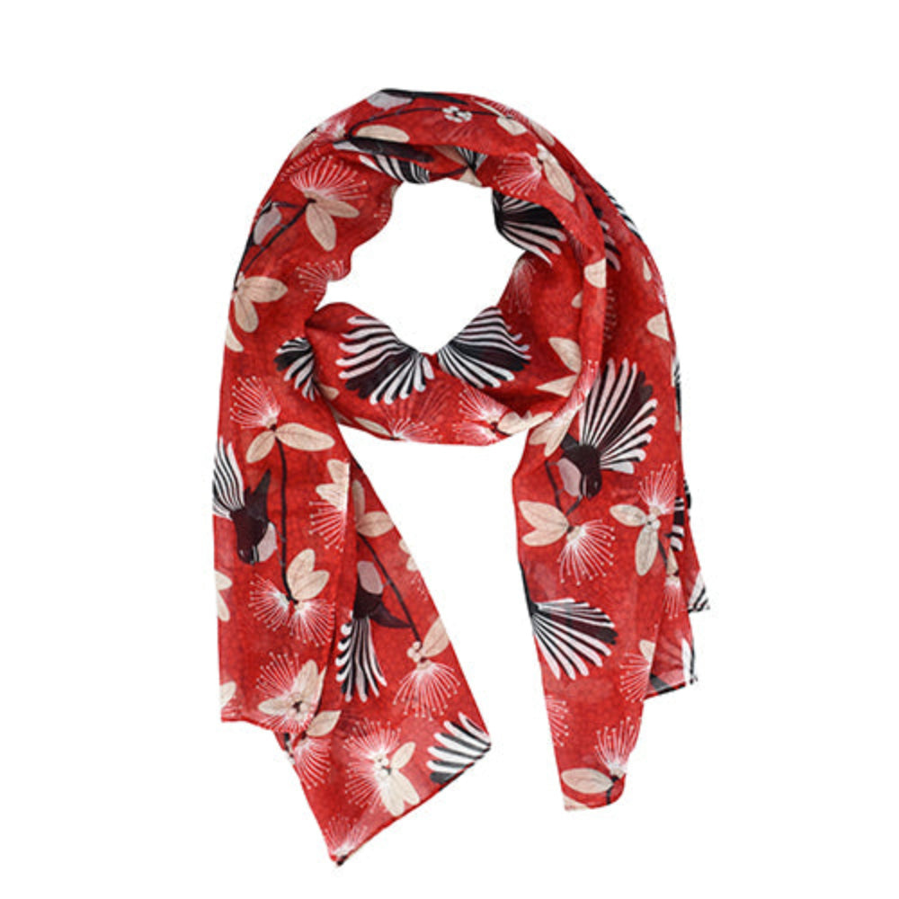 scarf flora fusion red
