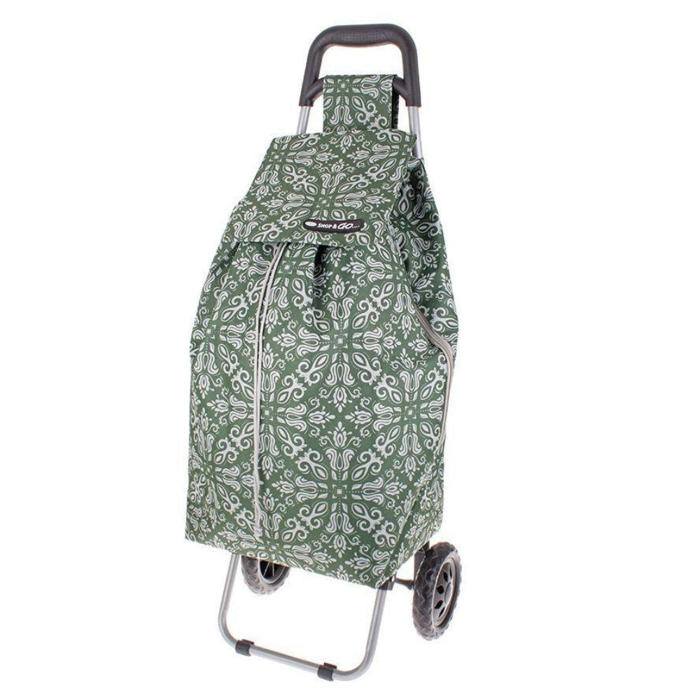 bohemian green shopping trolley