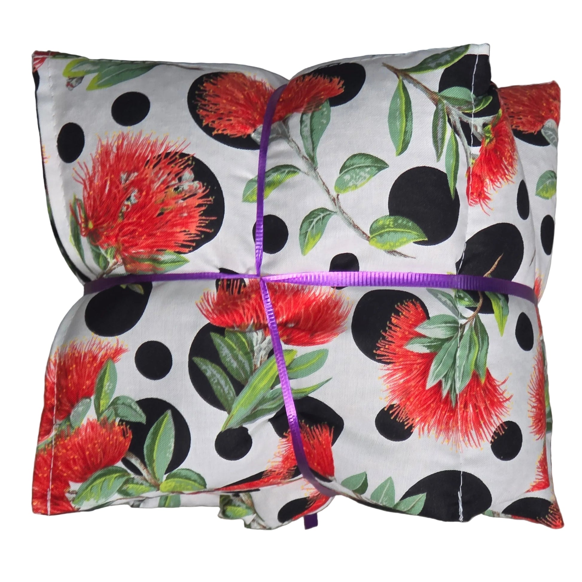 spot the pohutukawa patterned wheatbag