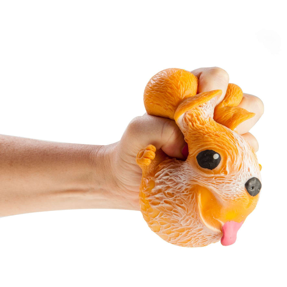 squishy dog squeezed