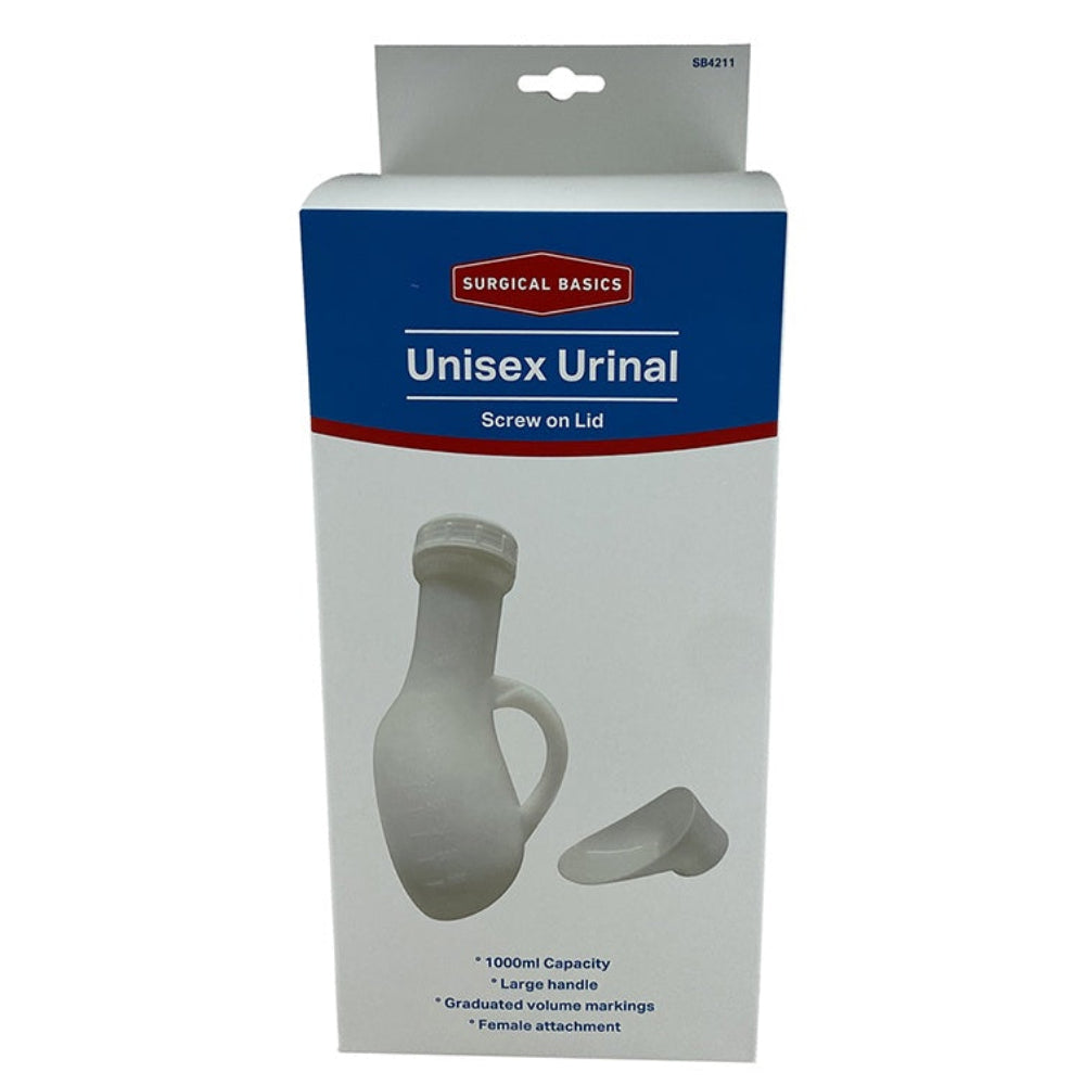 unisex urinal with screw lid