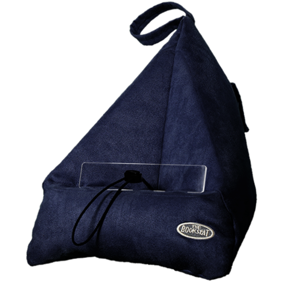 navy book seat bag