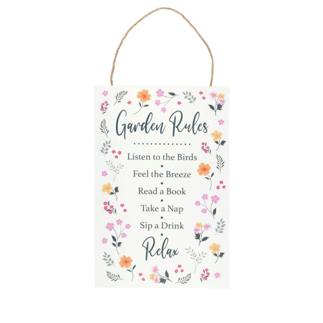 Garden Rules Sign