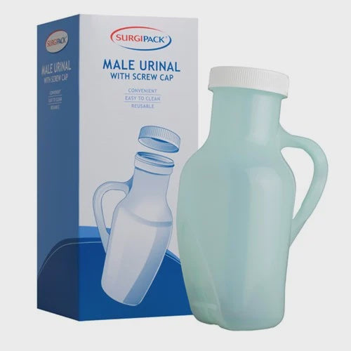 Male Urinal with Screw Cap
