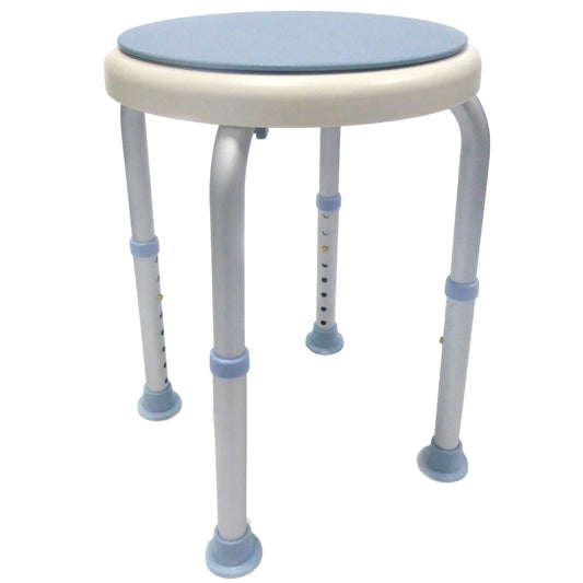Shower Stool Round with Rotating Seat